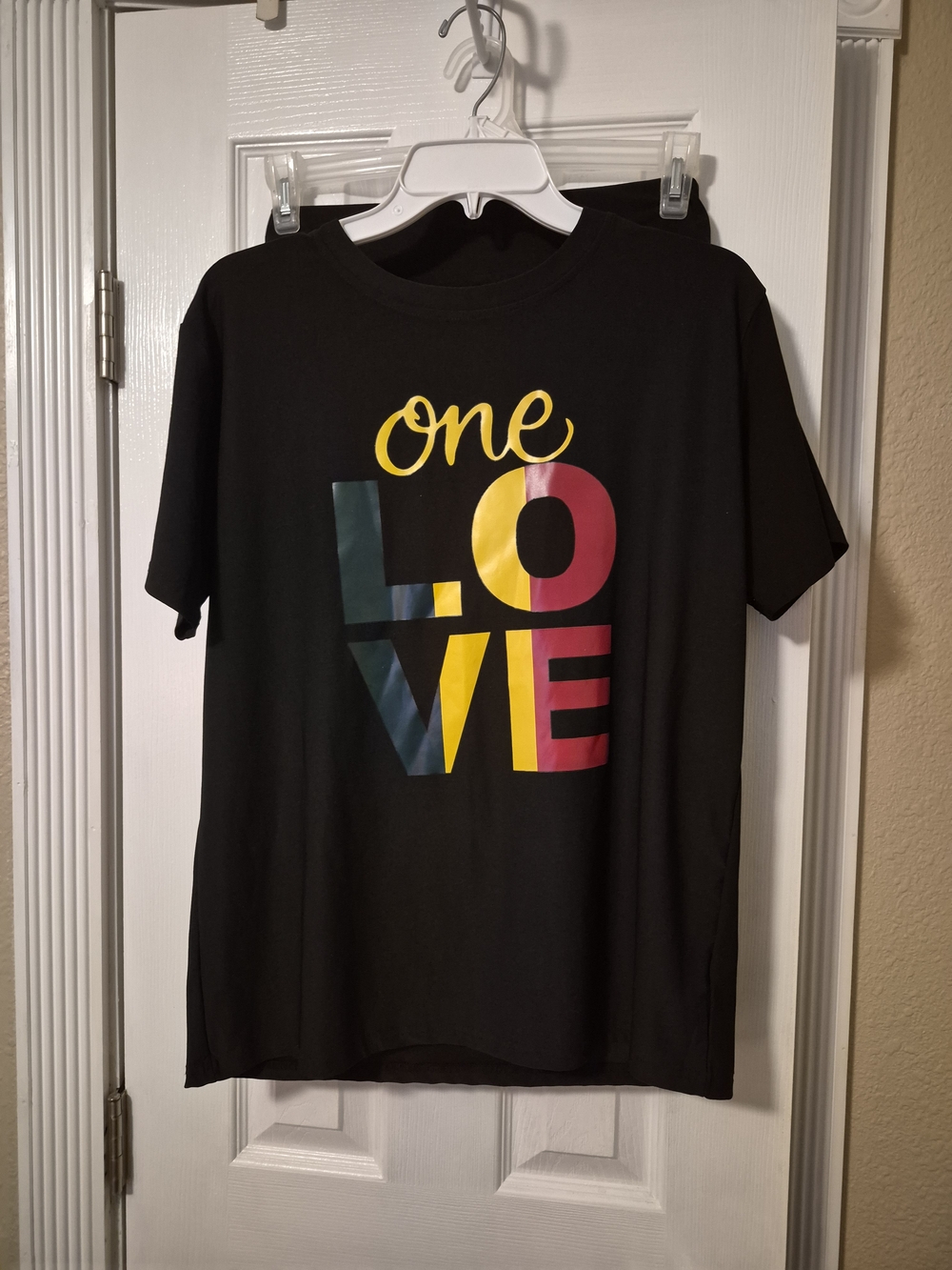 One Love Colorblock Graphic Tee - Black